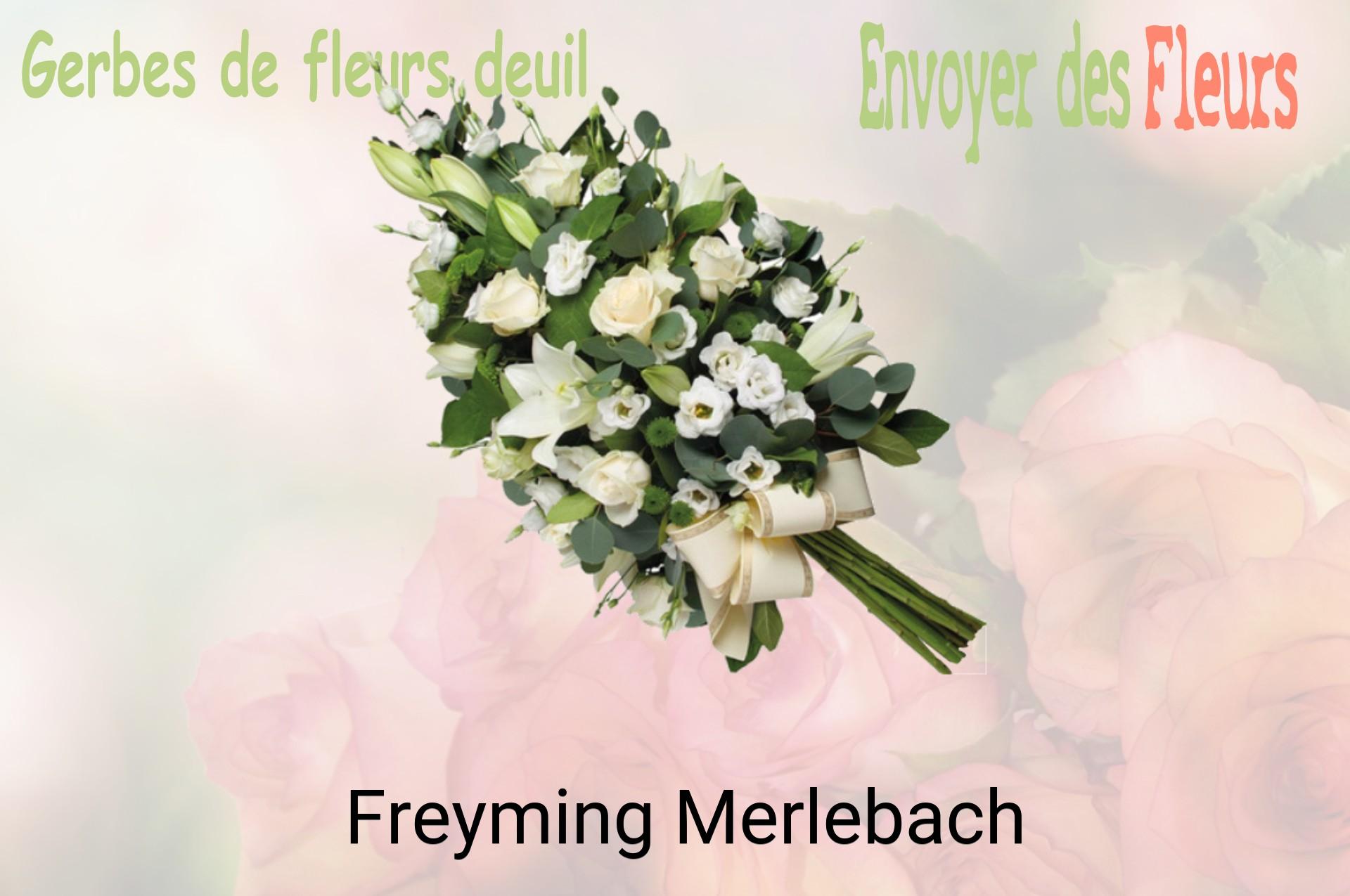 Gerbe de fleurs de deuil livrée à Freyming-Merlebach